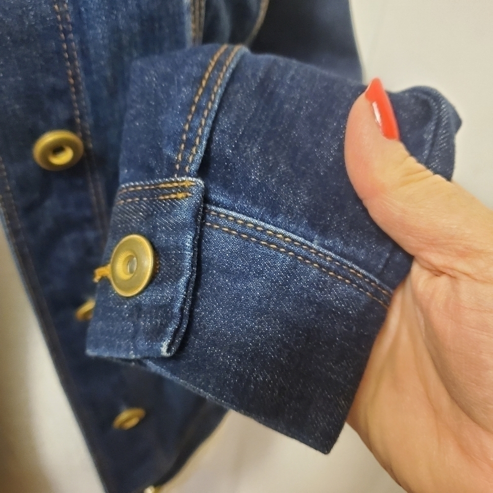 CAbi Blue Denim Jean Jacket Size XS - Picture 7 of 13
